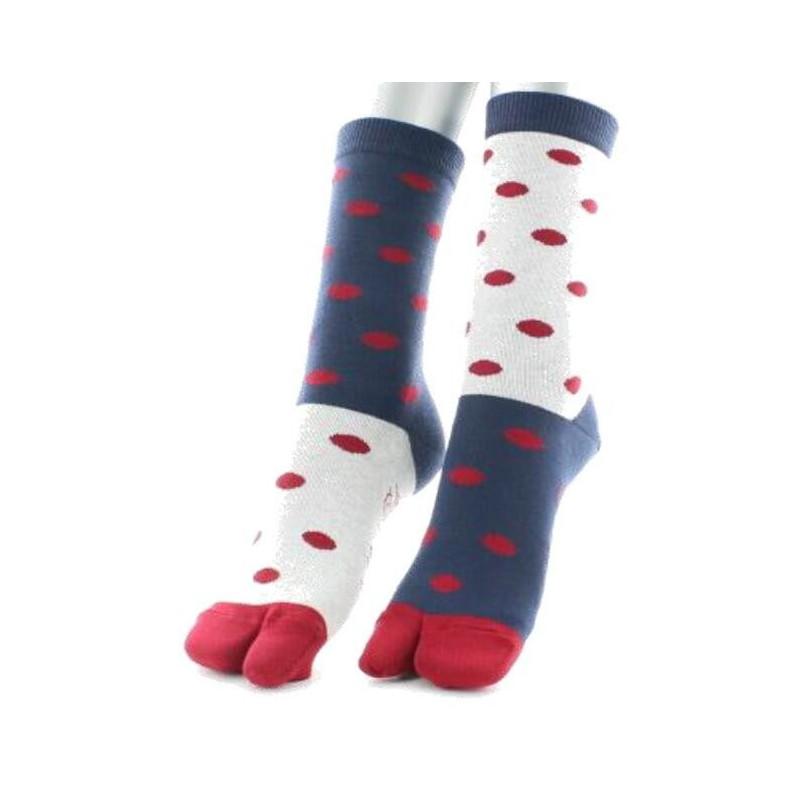 Chaussettes asymétrique à Pois Japonaise Berthe