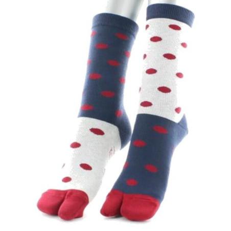 Chaussettes asymétrique à Pois Japonaise Berthe