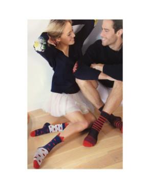 Chaussettes asymétrique à Pois Japonaise Berthe