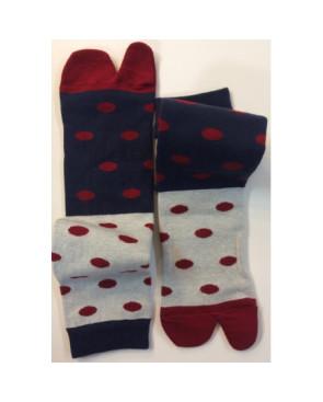  Chaussettes asymétrique à Pois Japonaise Berthe