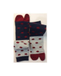 Chaussettes asymétrique à Pois Japonaise Berthe