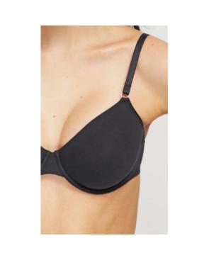  Soutien gorge Cotton sensation Hanro noir détail bonnet