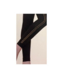 Collant sans pieds opaque noir clouté