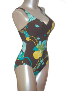 Empreinte nageur abstrait psychédélique 2