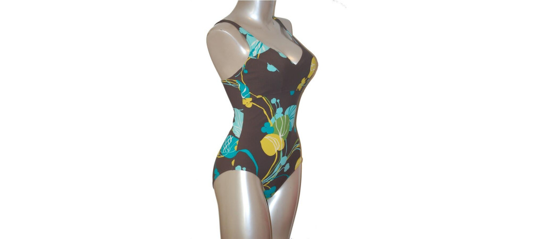 Empreinte nageur abstrait psychédélique détail avant