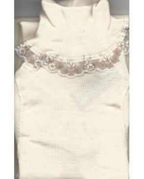  Chemise Moretta Laine et soie Col Cheminée rouge