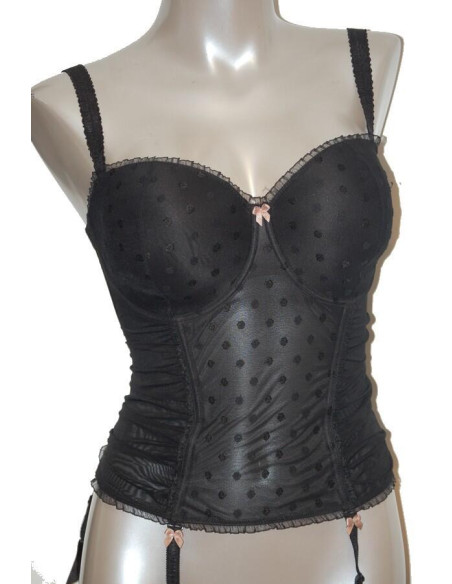 Empreinte Guépière Lola noir face