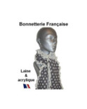 Echarpe laine Pois Gris blanc