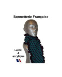 Echarpe en laine canard pois Bleus