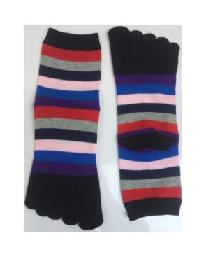Chaussettes 5 Doigts Multirayures