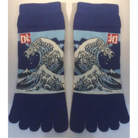 Chaussettes 5 Doigts Vagues D'Hokusai