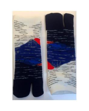Chaussettes Tabis Mont Fuji Bleu