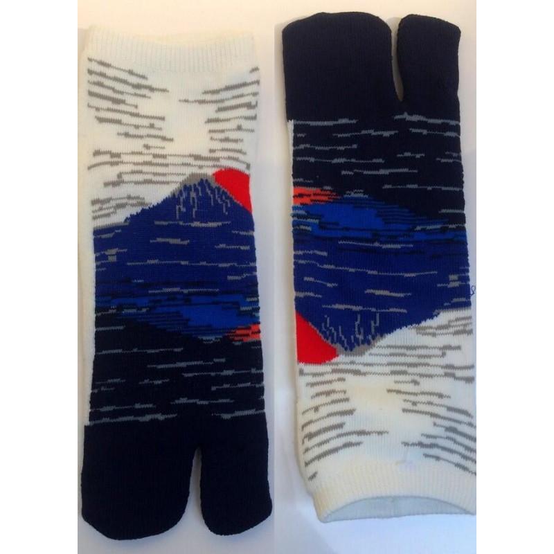 Chaussettes Tabis Mont Fuji Bleu