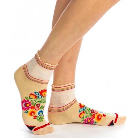 Socquettes Fleuries squaw Fil de joie