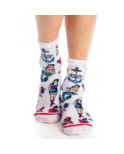 Chaussettes Tattoo blanches et dentelle Fil de jour