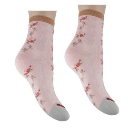 Chaussettes dentelle fleuries Fil de joie
