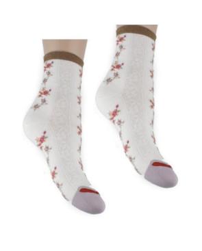 Chaussettes dentelle fleuries Fil de joie