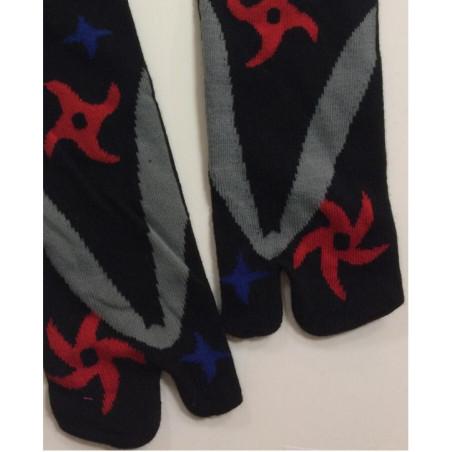 Chaussettes Tabis Etoiles et Shurikens de ninjas