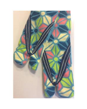 Chaussettes japonaise Tabis kaliedoscope fleuri