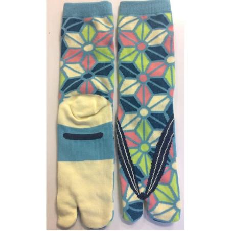 Chaussettes japonaise Tabis kaliedoscope fleuri