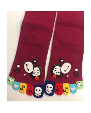 Chaussettes bordeaux 5 Doigts copain copine
