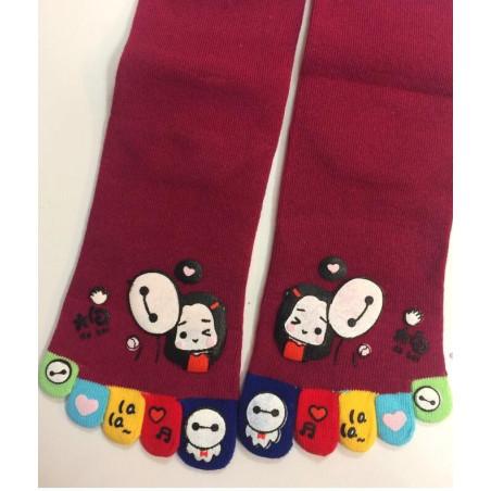Chaussettes bordeaux 5 Doigts copain copine