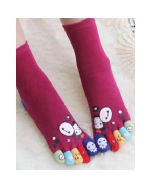 Chaussettes bordeaux 5 Doigts copain copine