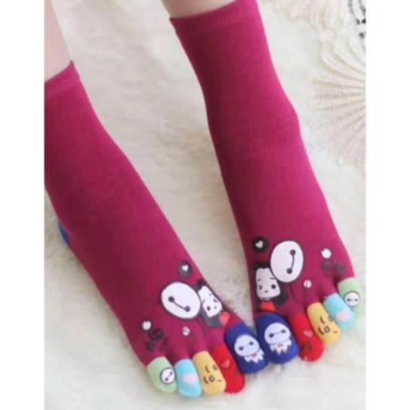 Chaussettes bordeaux 5 Doigts copain copine