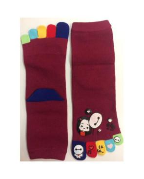  Chaussettes bordeaux 5 Doigts copain copine