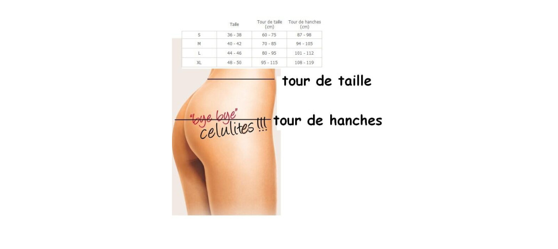 Body Invisible Gainant Janira guide des tailles