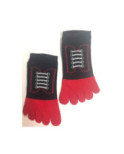Socquettes noires 5 doigts à lacets