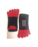 Socquettes noires 5 doigts à lacets