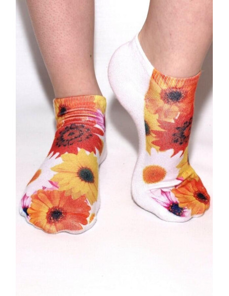 Socquette tournesol psychédélique