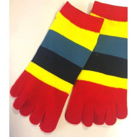 Socquettes 5 Doigts Multi rayures