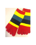 Socquettes 5 Doigts Multi rayures