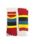 Socquettes 5 Doigts Multi rayures