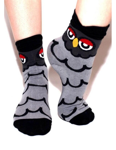 Chaussettes chouettes rigolotes noires