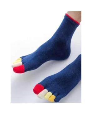 Chaussettes 5 doigts Bleues Doigts Couleurs