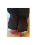 Chaussettes 5 doigts noires Doigts Couleurs