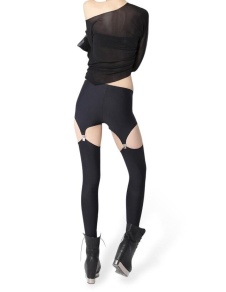 Caleçon jarretelle simili cuir dos