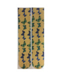 Mi bas jaune Imprimé Papillons Verts bleus