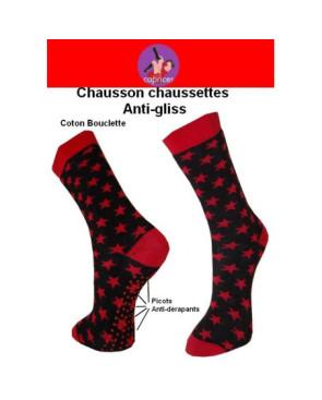 Chaussons chaussettes les petits caprices étoiles rouges