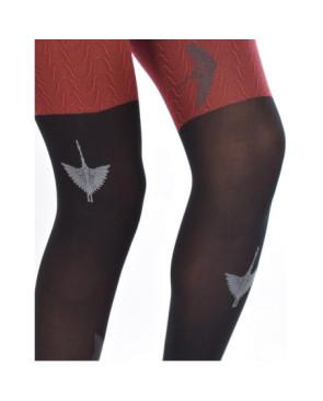 Collant Berthe aux grands Pieds Oies Sauvages Rouges Gris