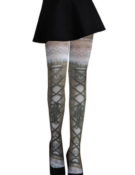 Collant Cuissarde Tattoo face