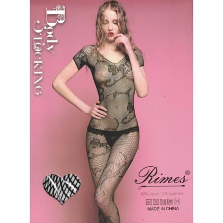 Collant Combinaison dentelle élégante manches courtes