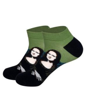  Socquette La Joconde de leonard de vinci chaussettes d'artiste
