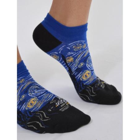 Socquette Coton La nuit de Van Gogh