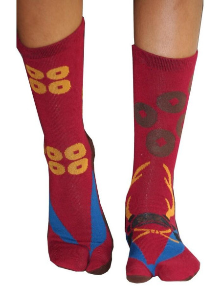 chaussettes japonaises uniforme rouge