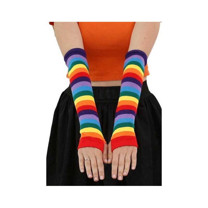 Mitaines multi-rayures tendance