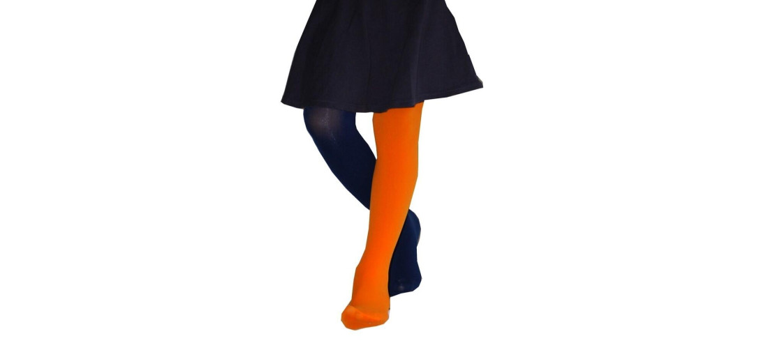 Collant Bicolore orange bleu Enfant